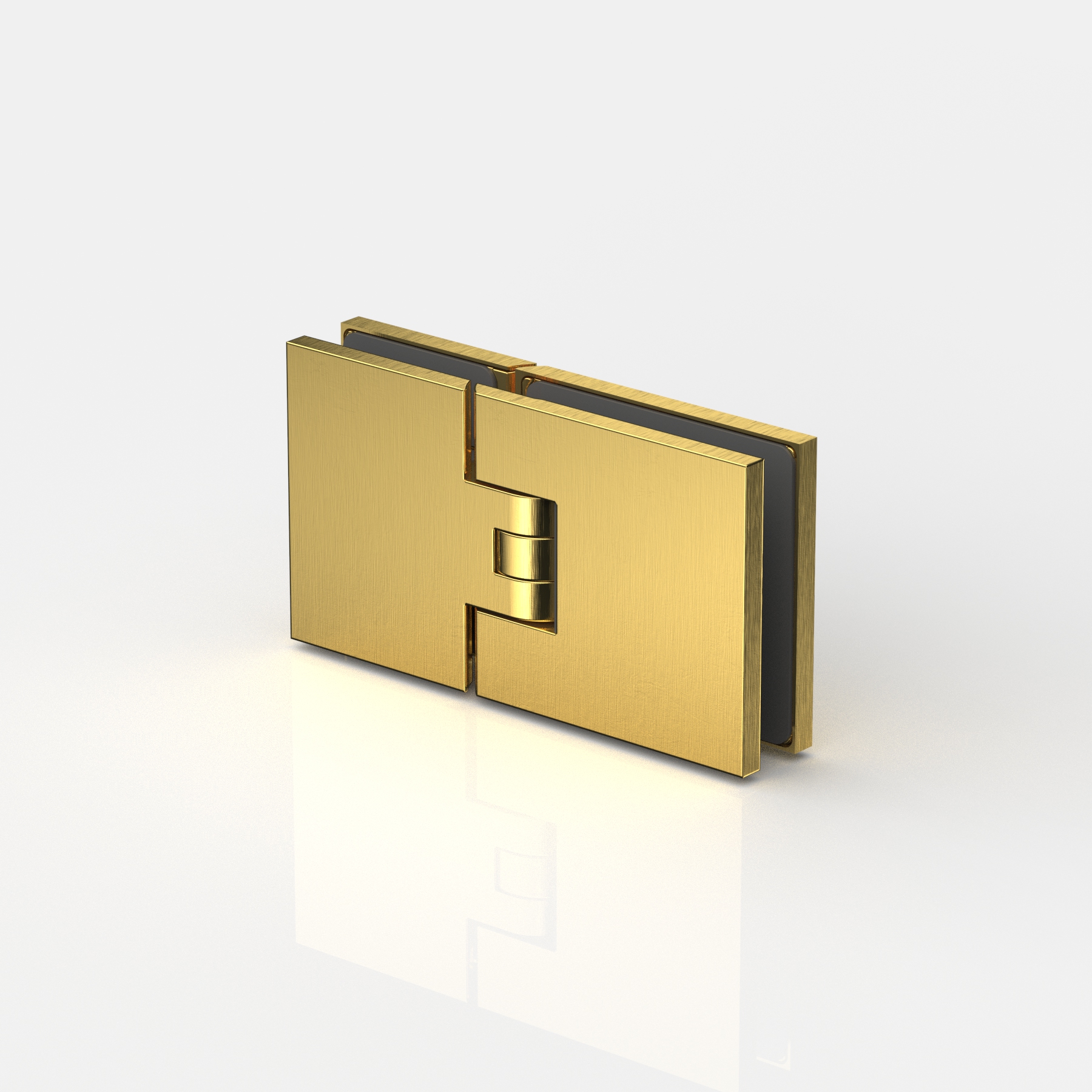 Pendelgångjärn, glas‑glas 180°