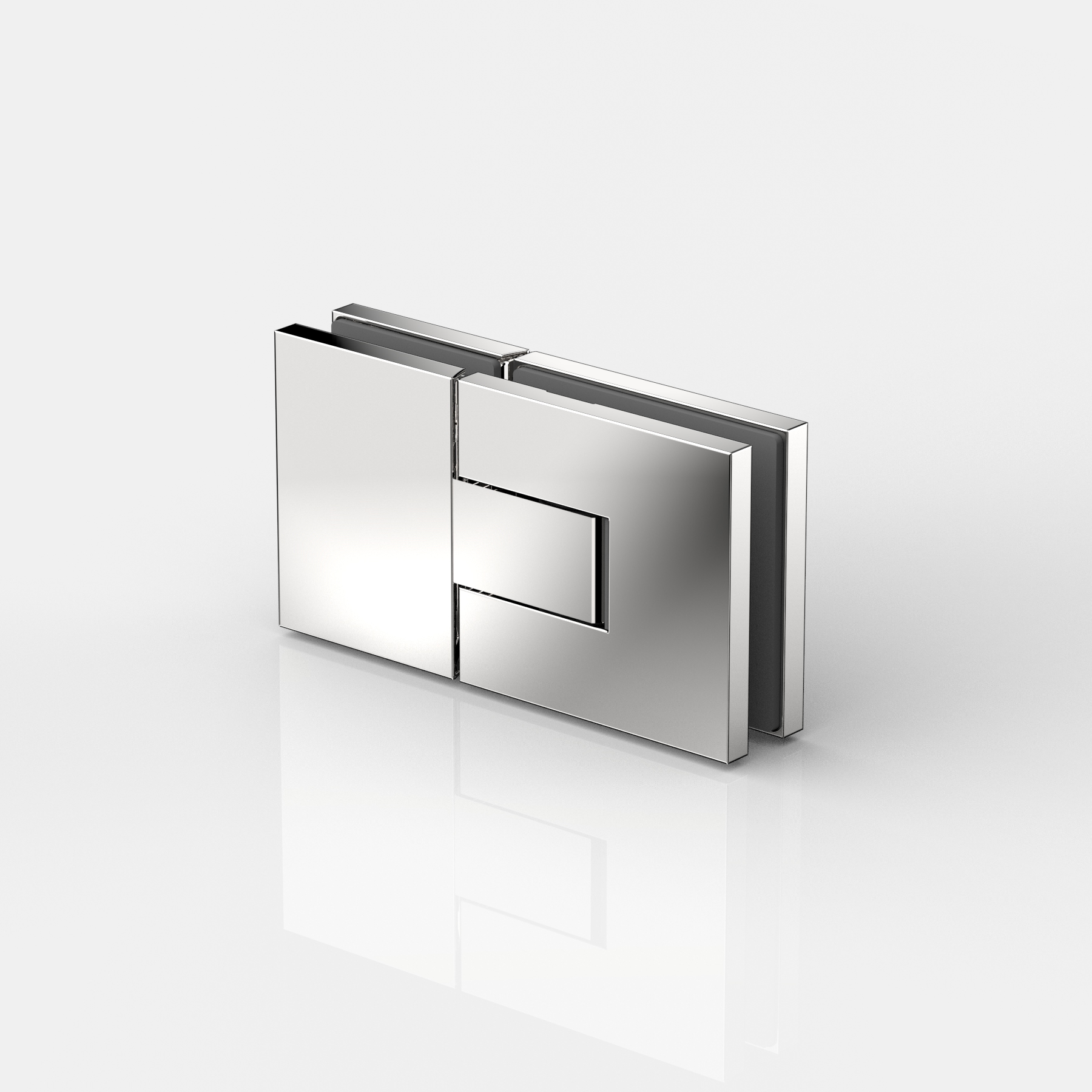Pendelgångjärn, glas-glas 180°