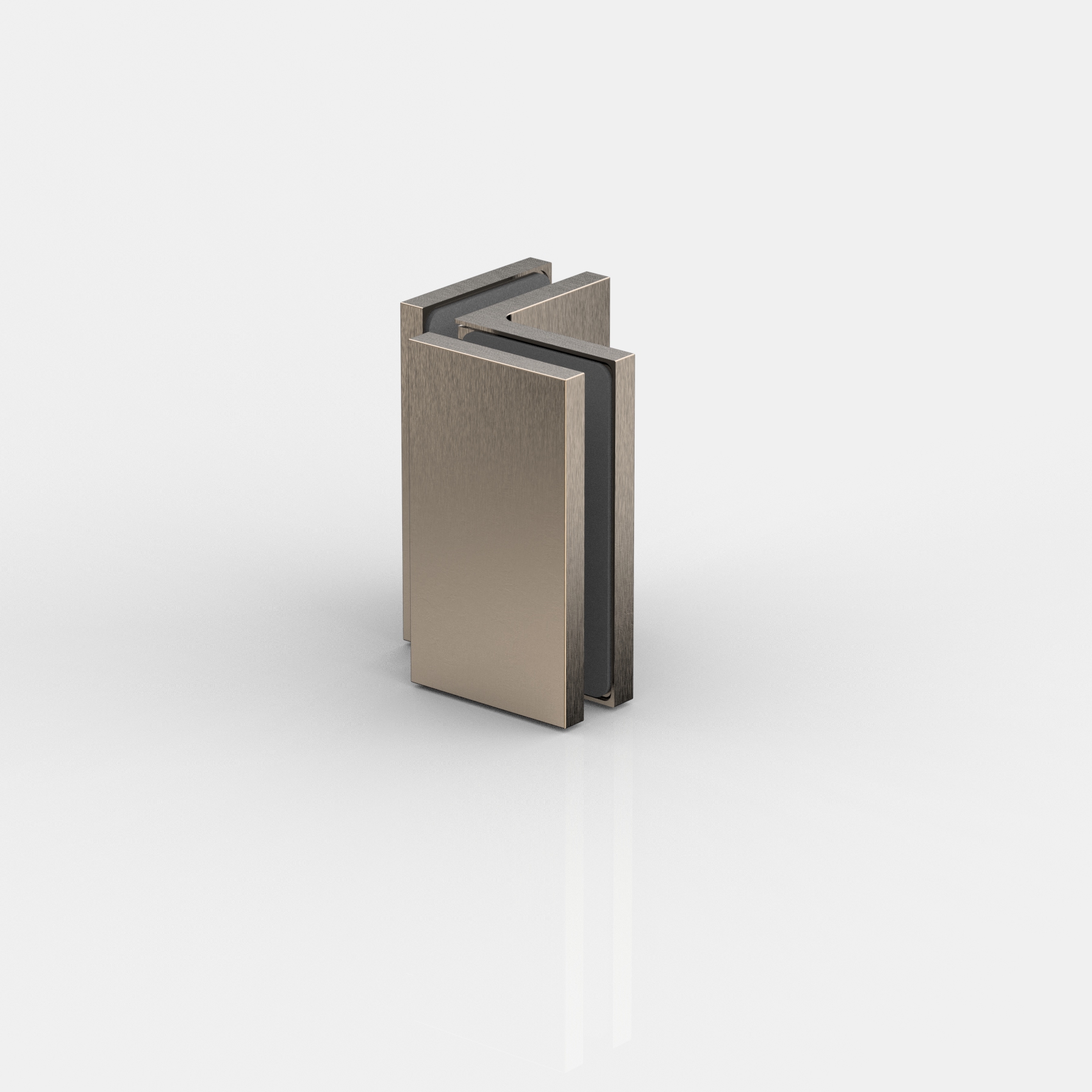 Fasta vinkelbeslag glas‑glas 90°