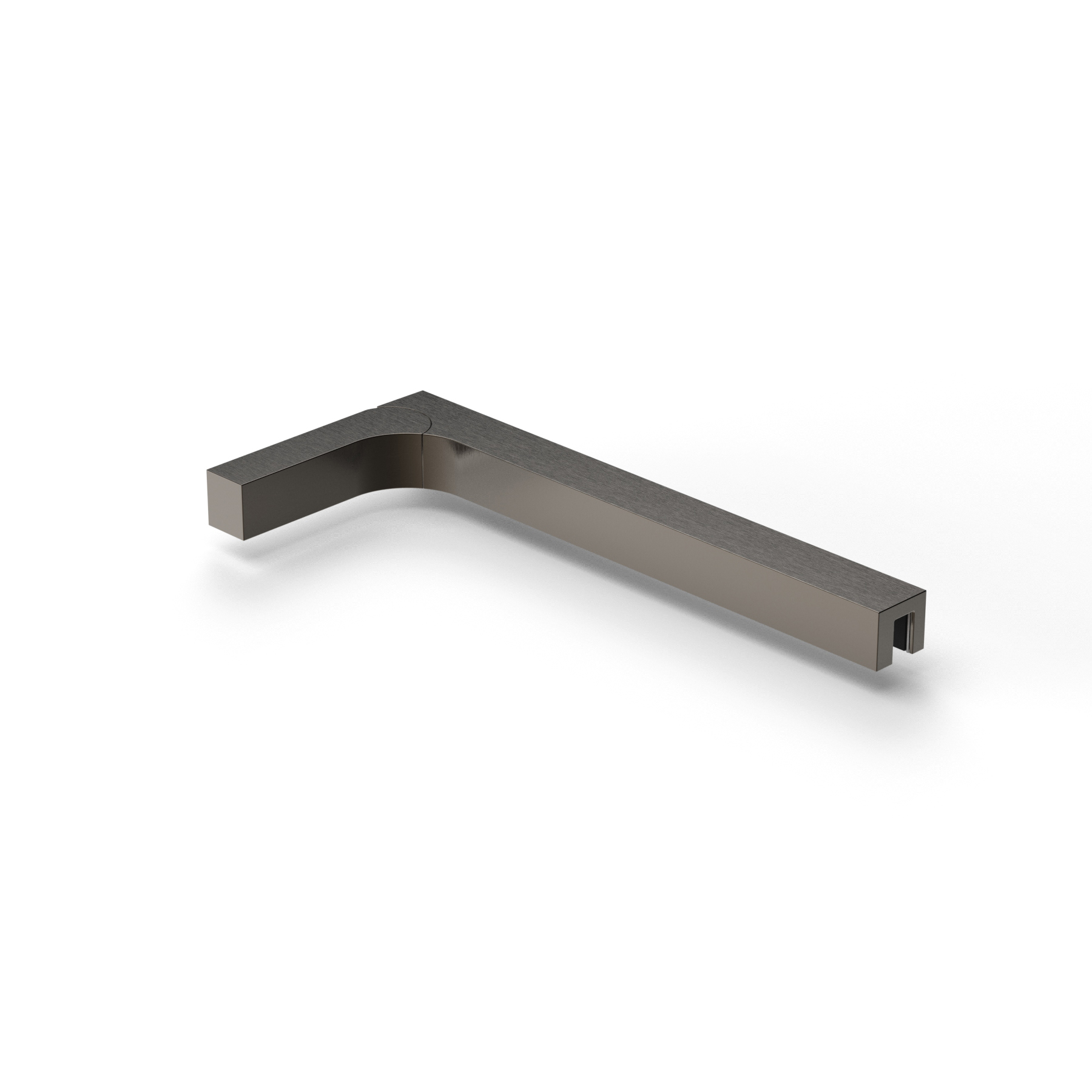 Stabiliserings‑vinkelbeslag glas–vägg 90°