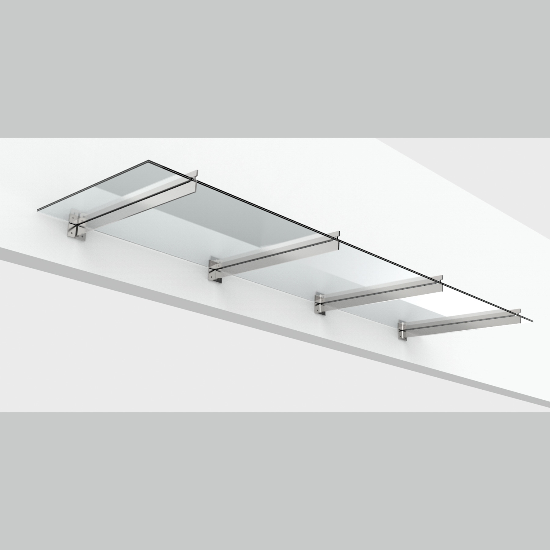 Skärmtakssystem s‑04, 4 svärdsstag, 17,52 mm glas