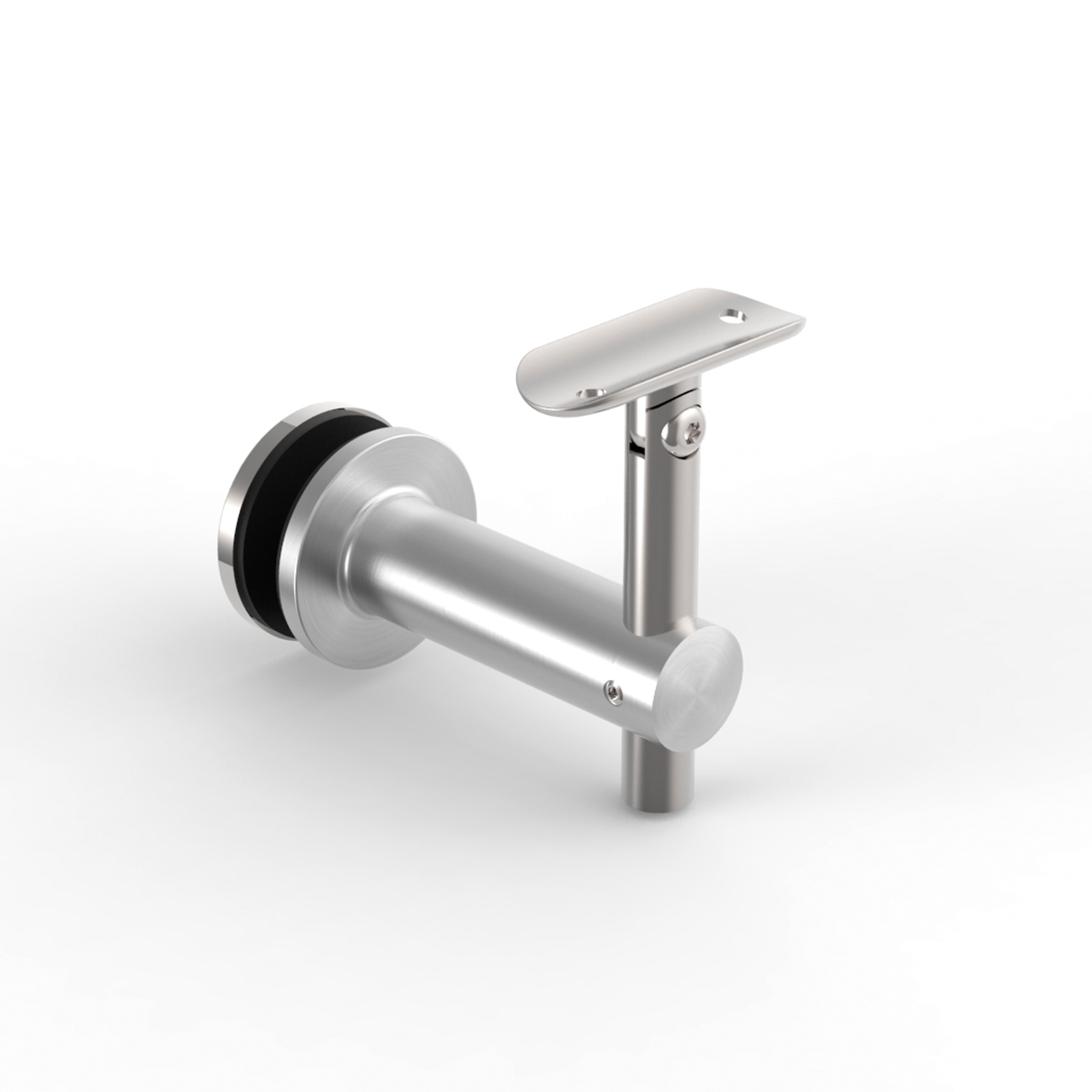 Räckesadapter, glas, för rör ø42,4 mm