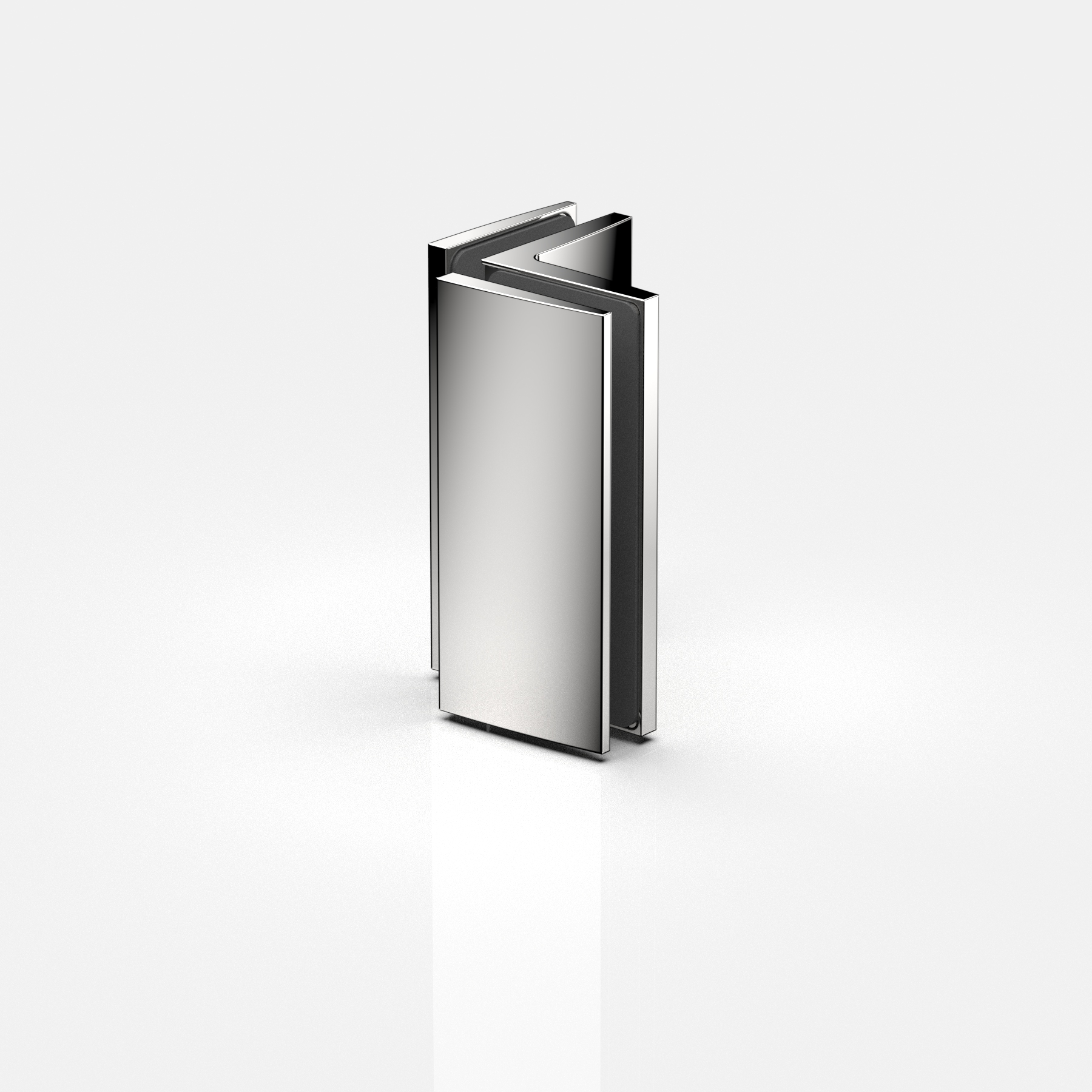 Fasta vinkelbeslag glas‑glas 90°
