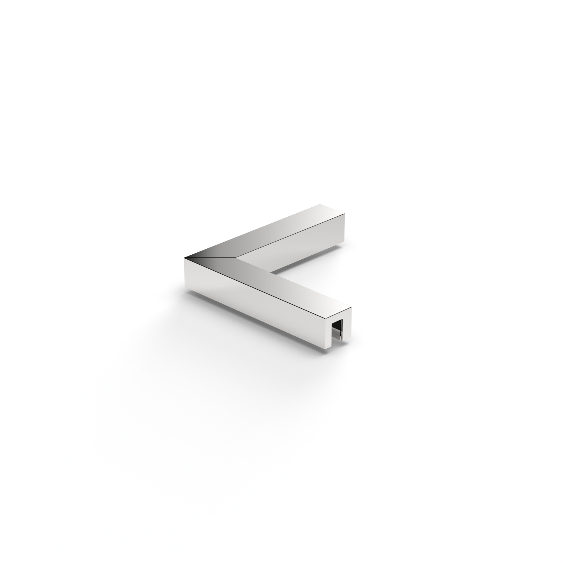 Stabiliserings‑vinkelbeslag glas–glas 90°