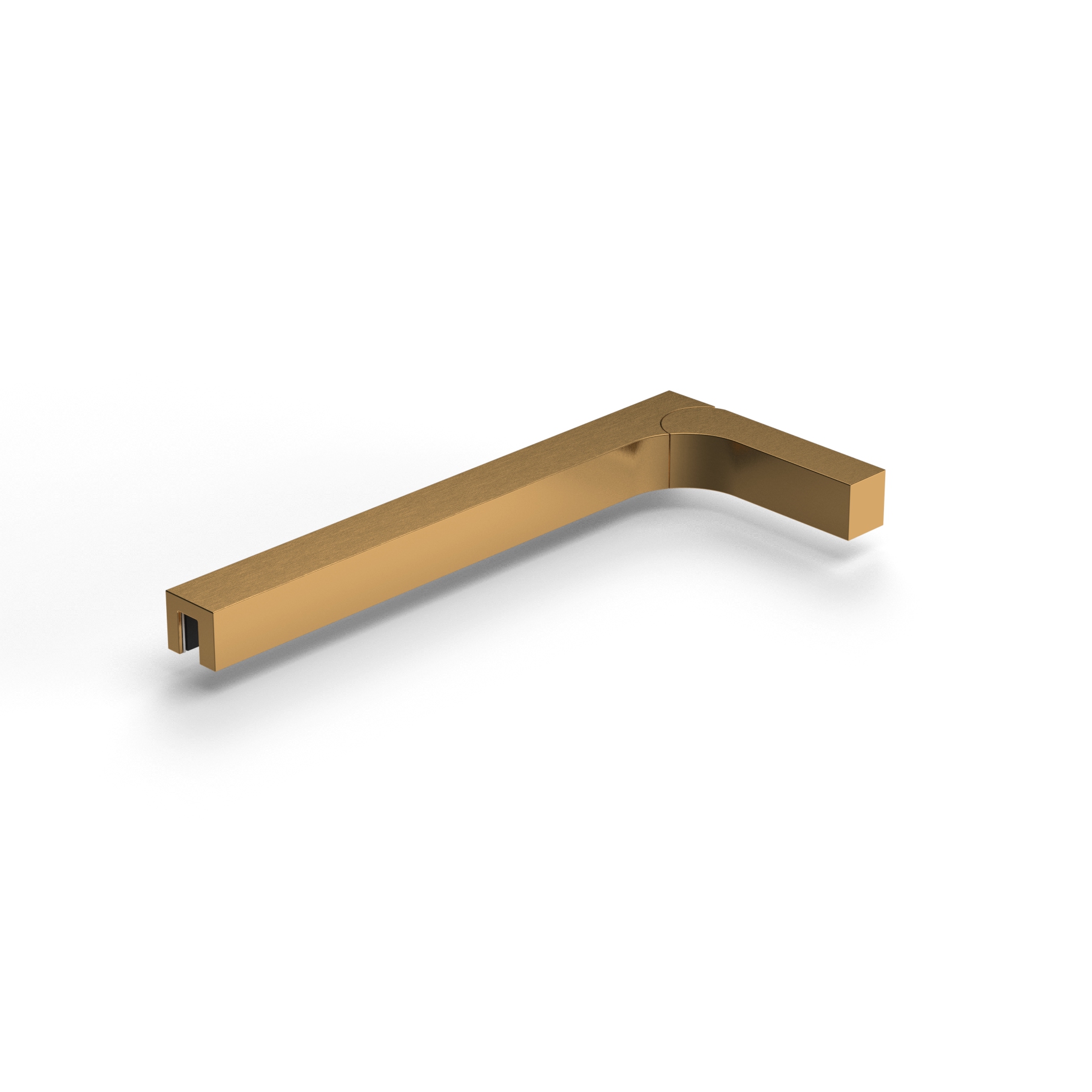 Stabiliserings‑vinkelbeslag glas–vägg 90°