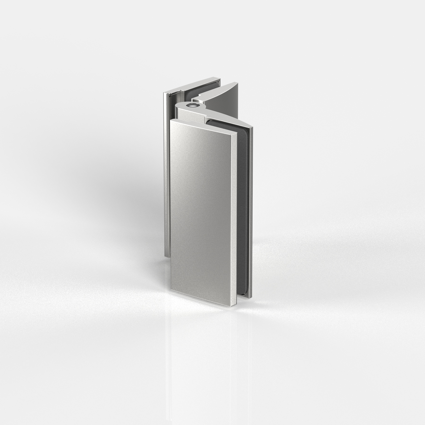 Anslagsgångjärn glas‑glas 90°