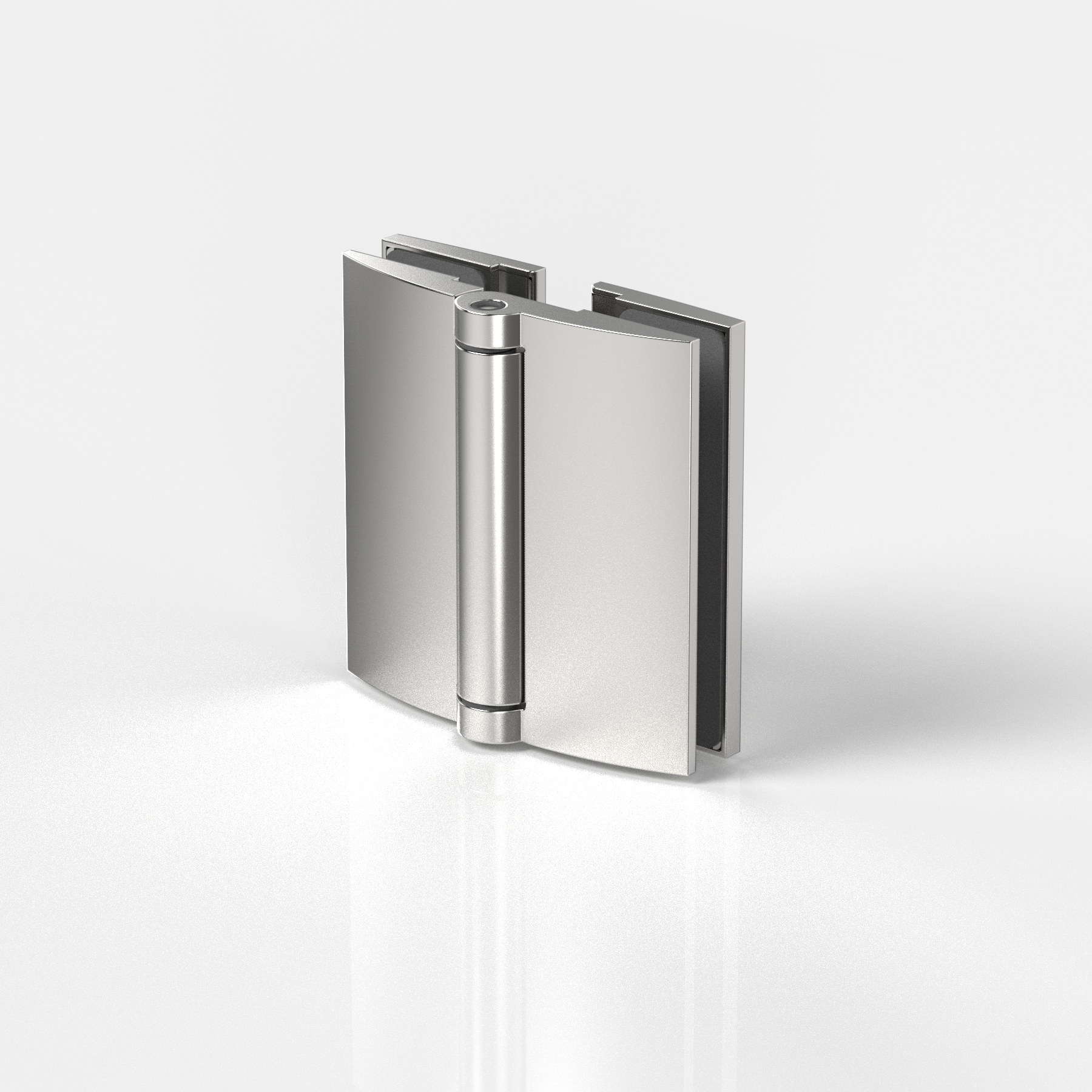 Anslagsgångjärn glas‑glas 180°