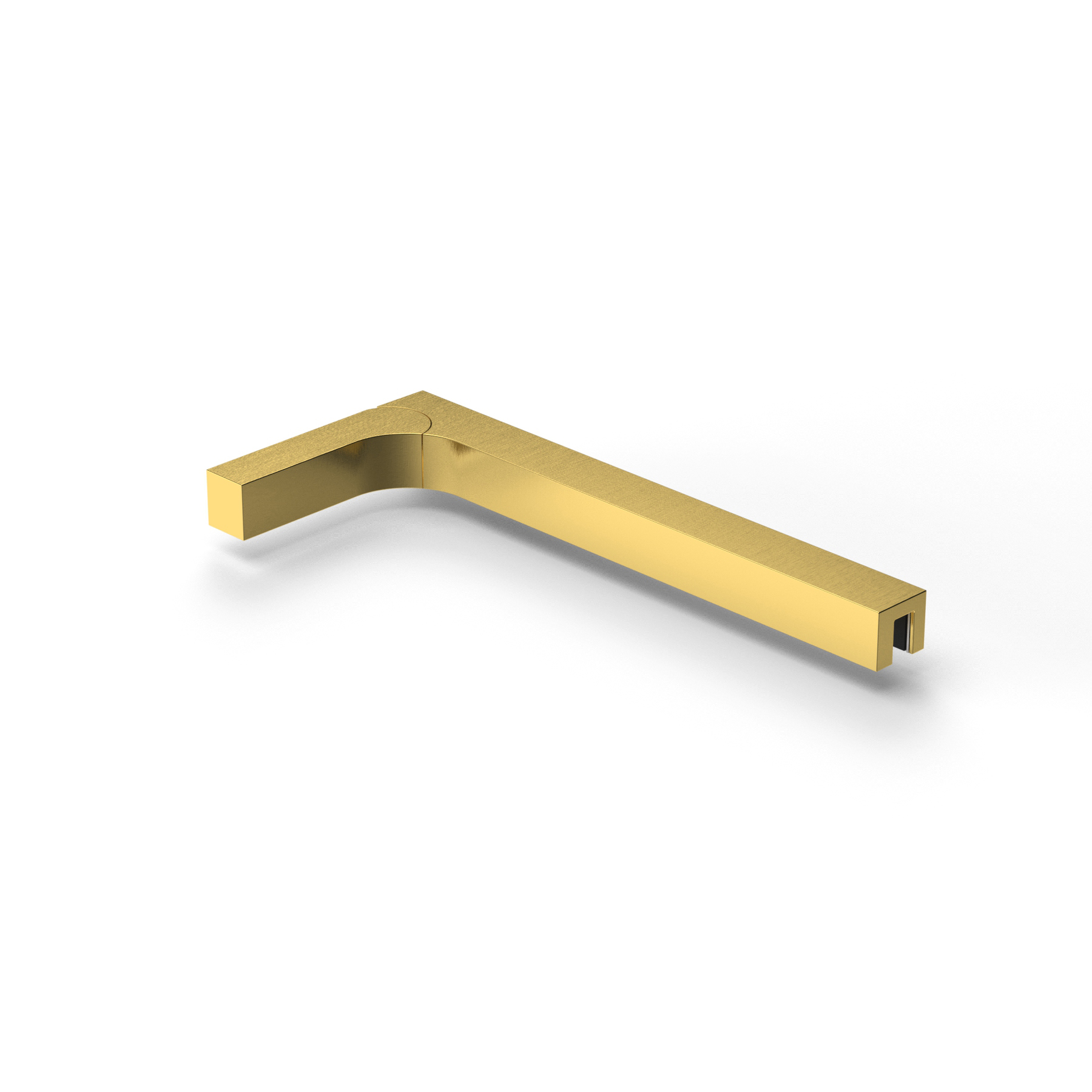 Stabiliserings‑vinkelbeslag glas–vägg 90°