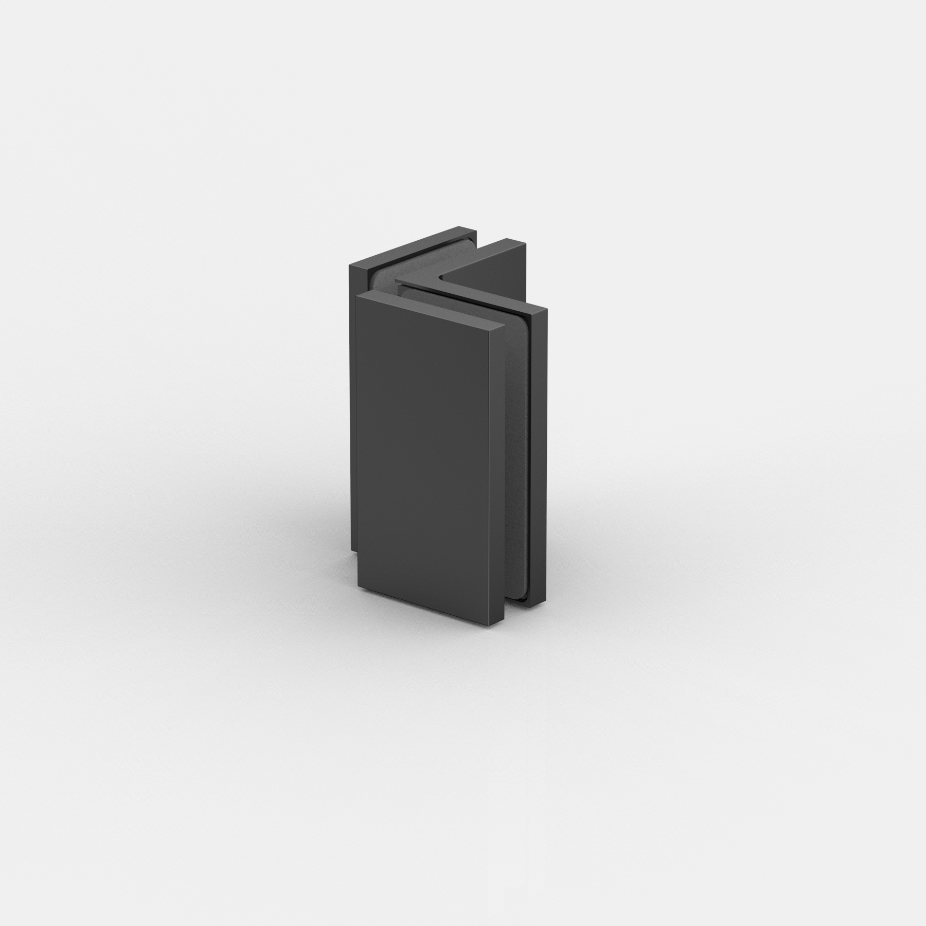 Fasta vinkelbeslag glas‑glas 90°