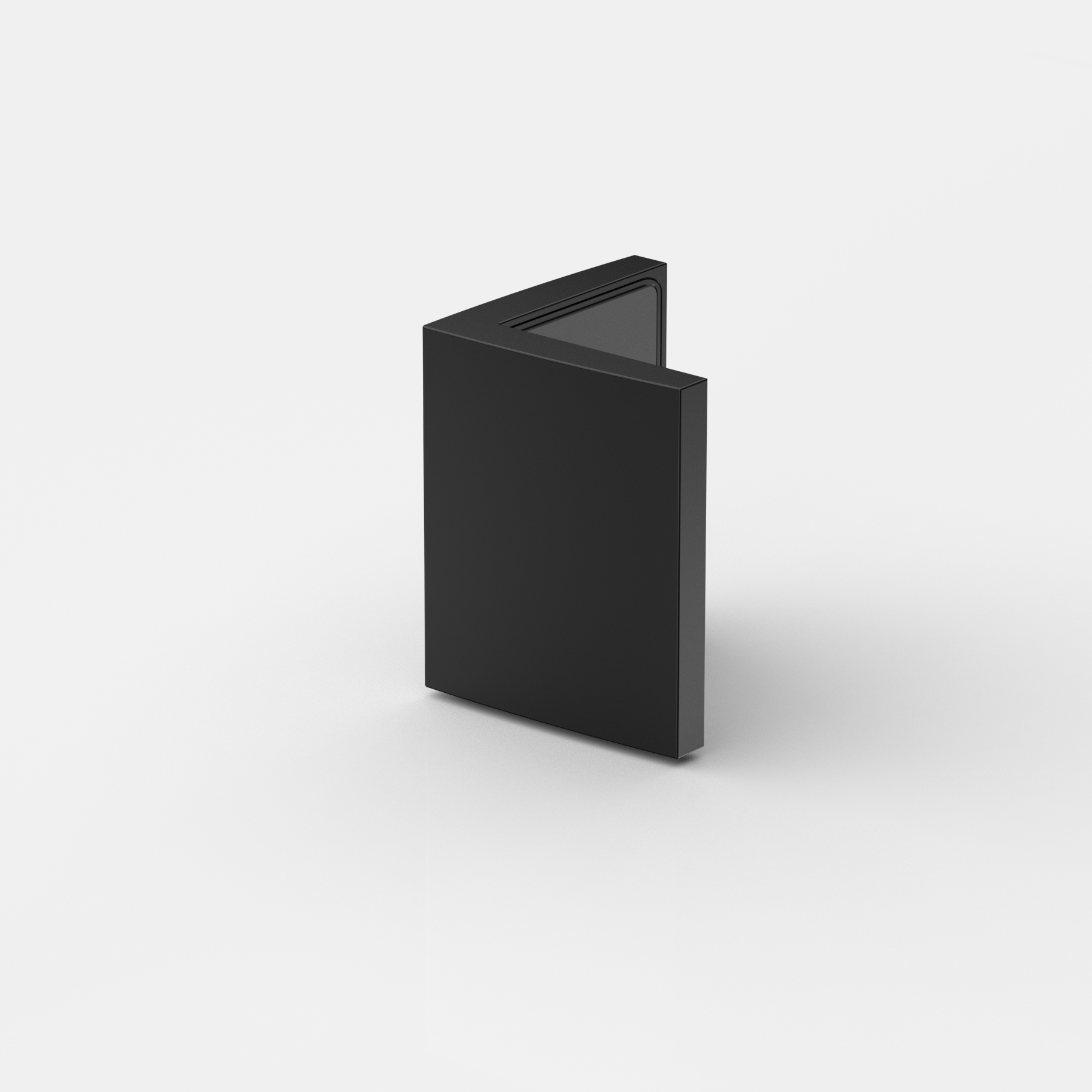 Fast beslag glas–glas 90°