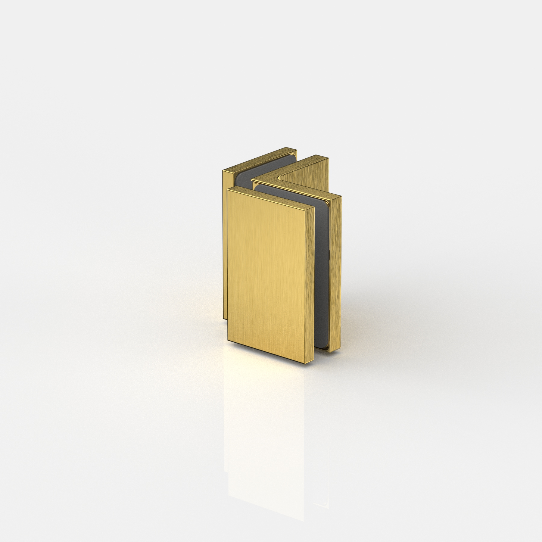Fasta vinkelbeslag glas‑glas 90°