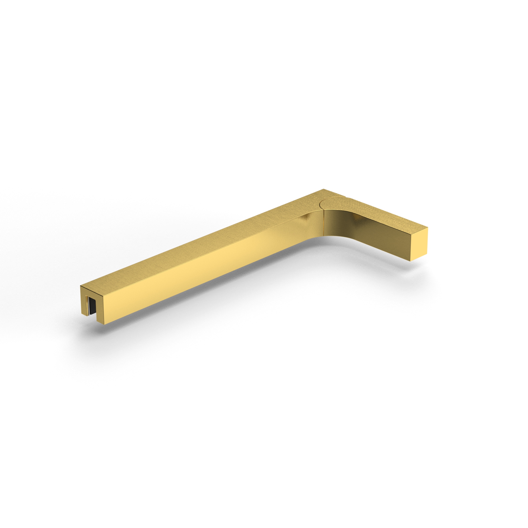 Stabiliserings‑vinkelbeslag glas–vägg 90°